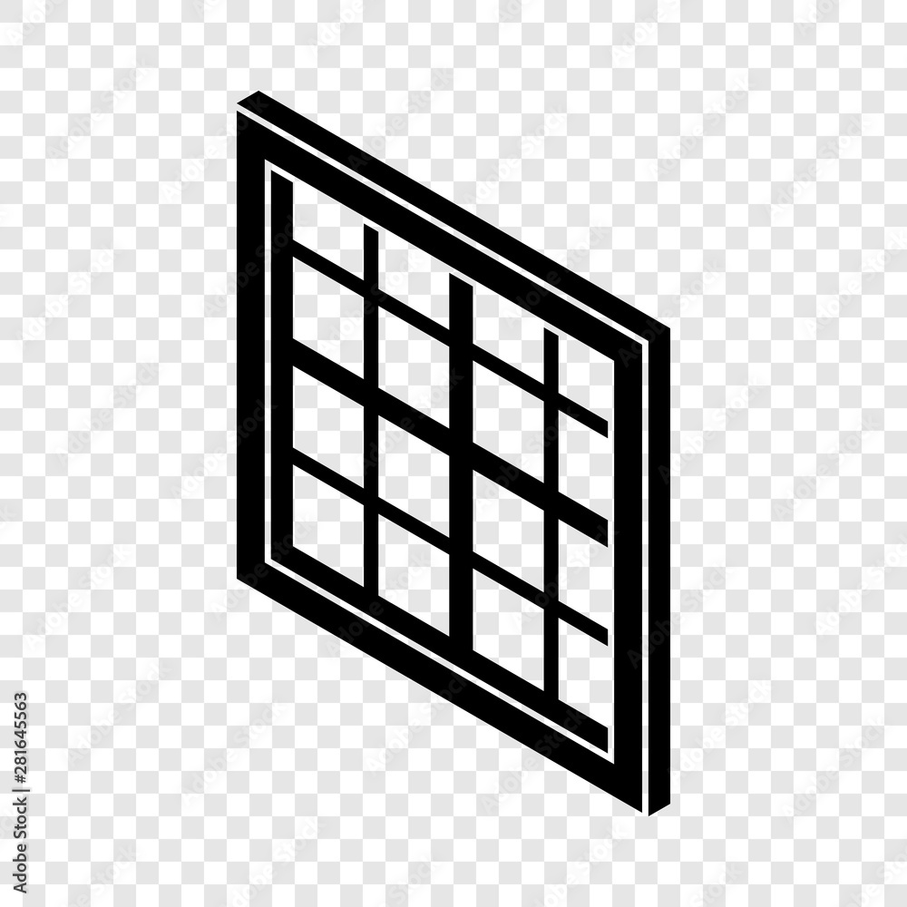 Lattice window frame icon. Simple illustration of lattice window frame vector icon for web Lattice window frame icon. Simple illustration of lattice window frame vector icon for web