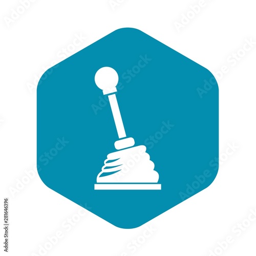 Gear stick icon. Simple illustration of gear stick vector icon for web