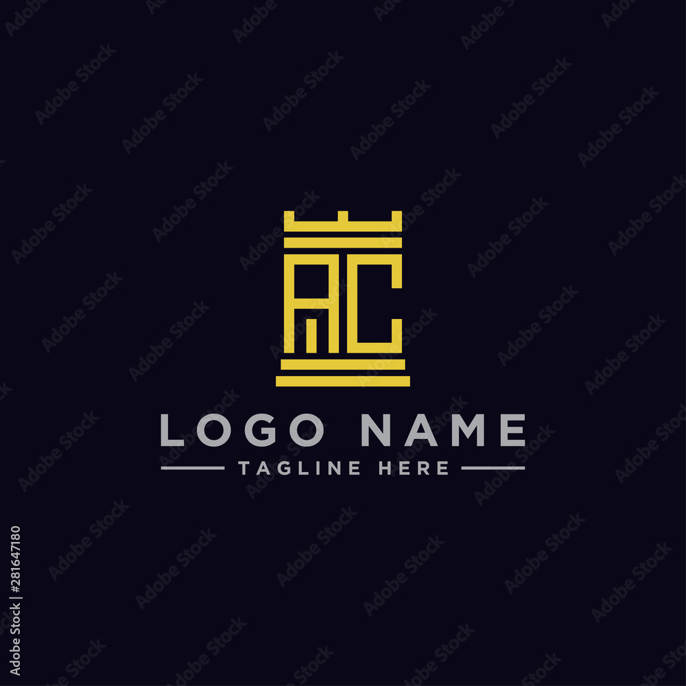 logo design inspiration for companies from the initial letters of the AC logo icon. -Vector