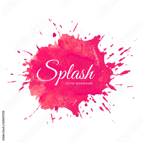 Soft watercolor splash colorful design