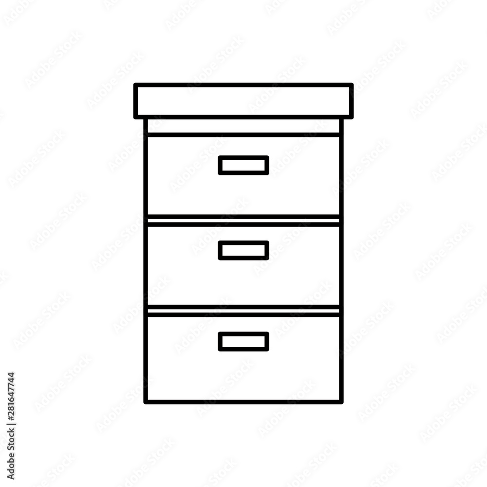 wooden drawer forniture isolated icon wooden drawer forniture isolated icon