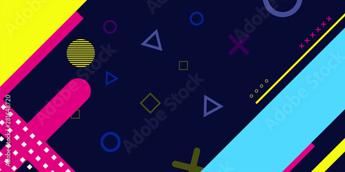 abstract background illustration play with shape and fun color