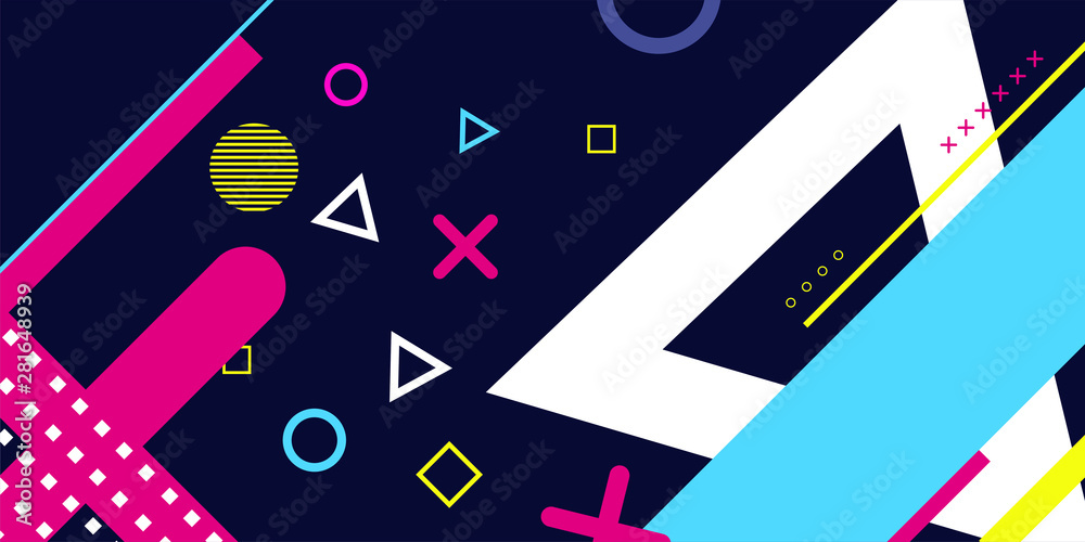 Obraz premium abstract background illustration play with shape and fun color