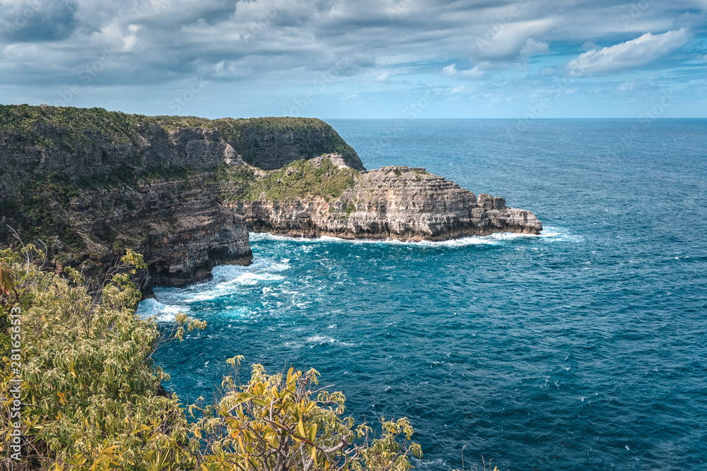 Cliffs (Porte d'Enfer) in Guadeloupe