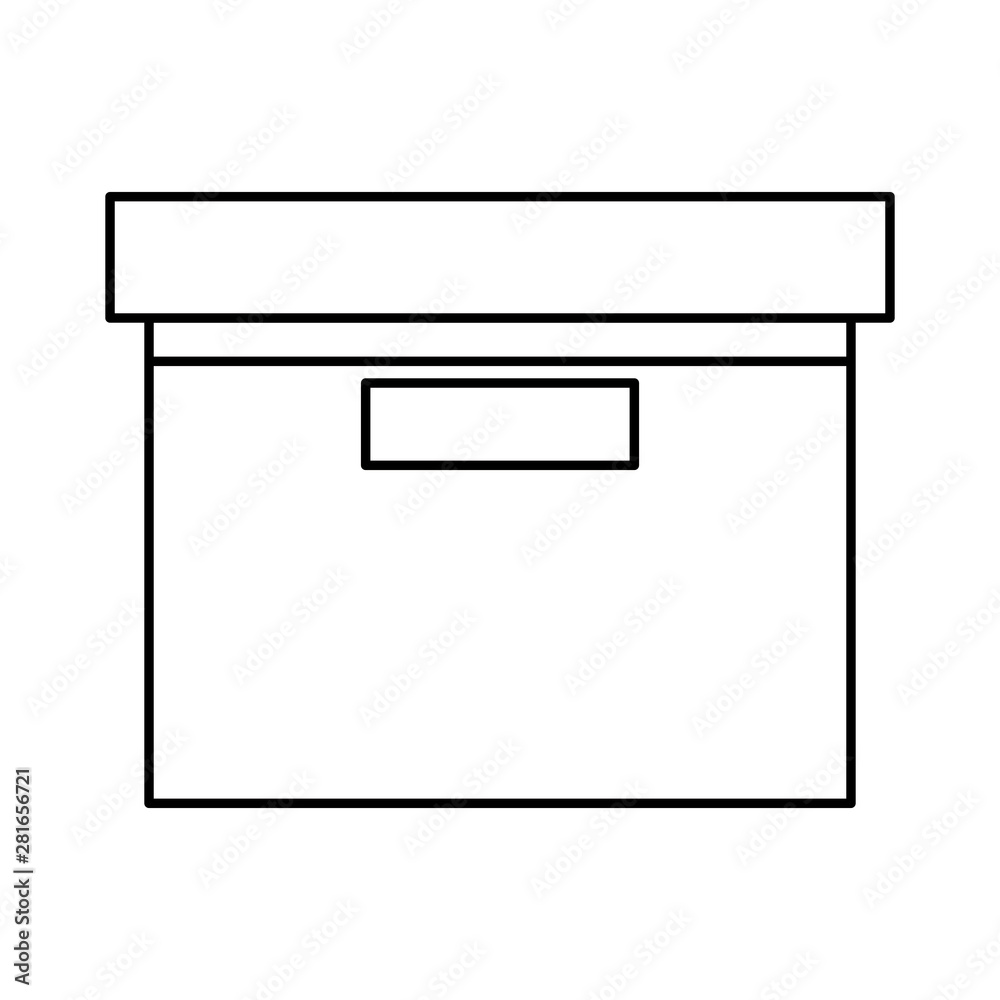 office carton box isolated icon office carton box isolated icon