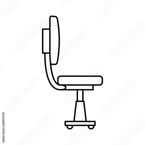 office chair equipment isolated icon