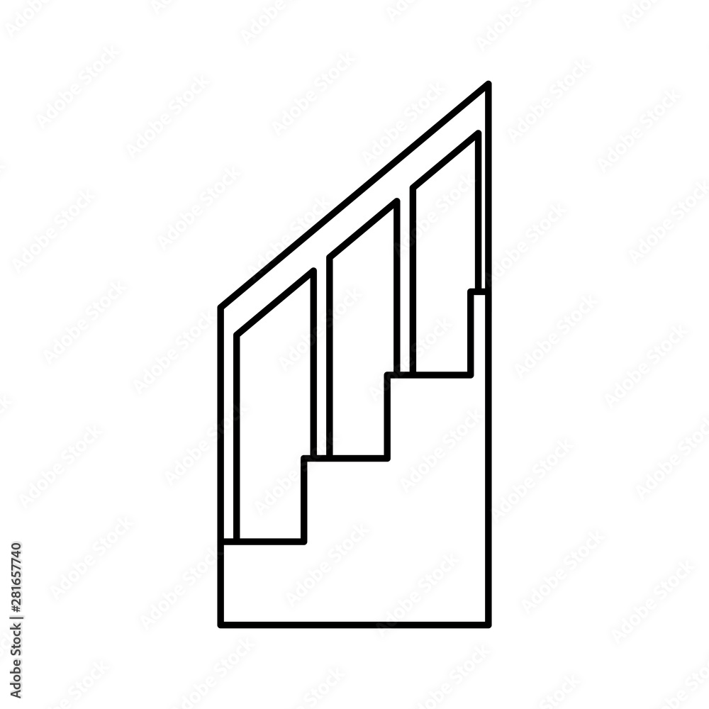 house stairs steps isolated icon