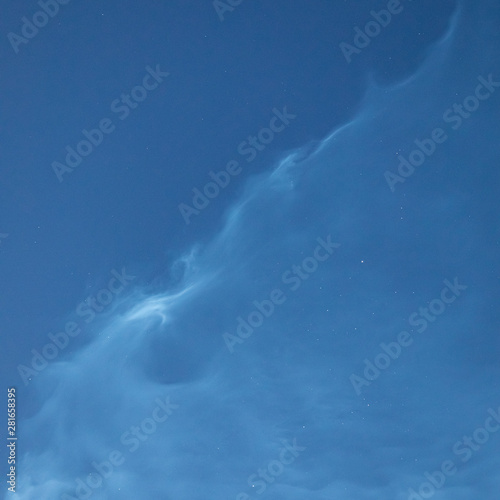 Noctilucent clouds close view details