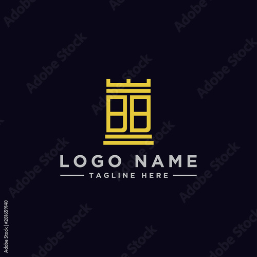 Fototapeta Naklejka Na Ścianę i Meble -  logo design inspiration for companies from the initial letters of the BB logo icon. -Vector