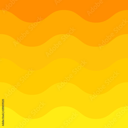 Yellow and orange color wave pattern wallpaper background