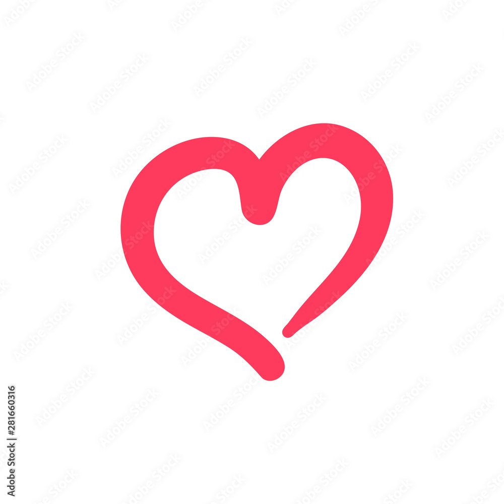 Hand drawn heart, love symbol doodle. Hand drawn heart, love symbol doodle.