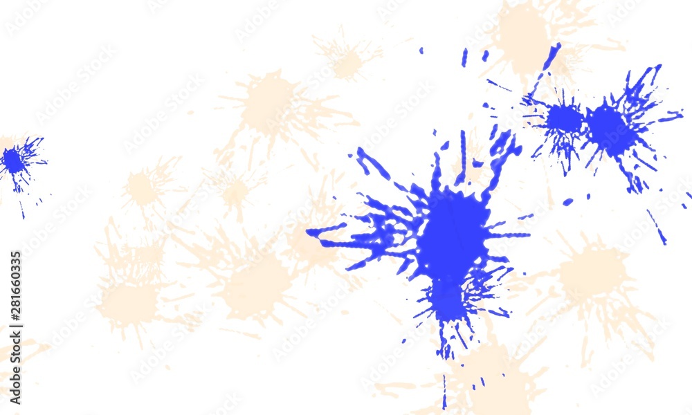 Gouache dots on a white background. Two-color divorces.