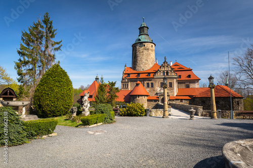 Beautiful Czocha Castle at sunny day, Poland