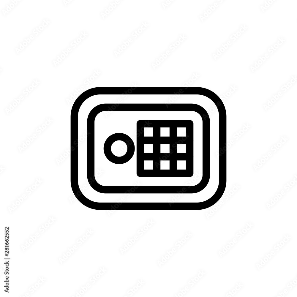 flat line safe box icon symbol sign, logo template, vector, eps 10 flat line safe box icon symbol sign, logo template, vector, eps 10