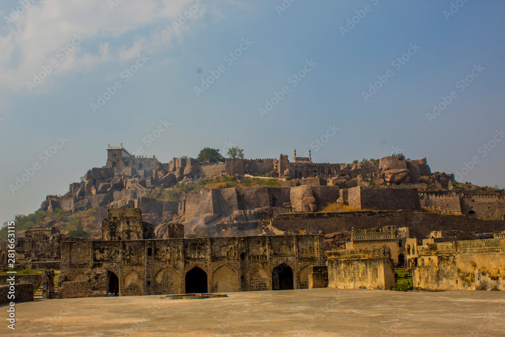 The Amazing landscape of the historic Golconda, Hyderabad, India