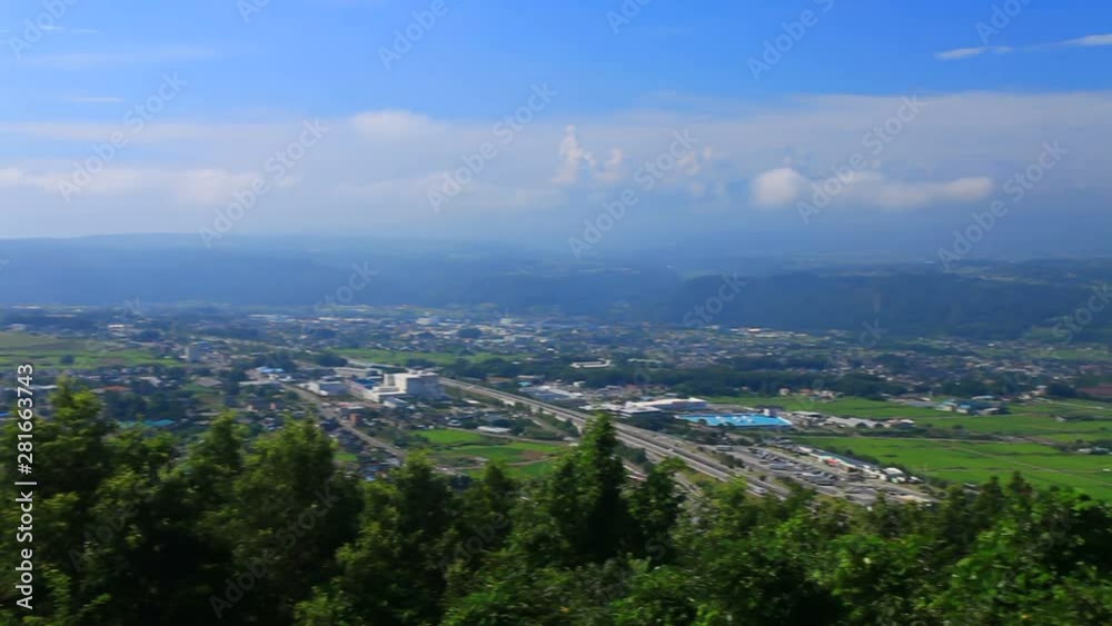 Distant view of city of Ueda, Tomi, Nagano Prefecture, Japan Distant view of city of Ueda, Tomi, Nagano Prefecture, Japan