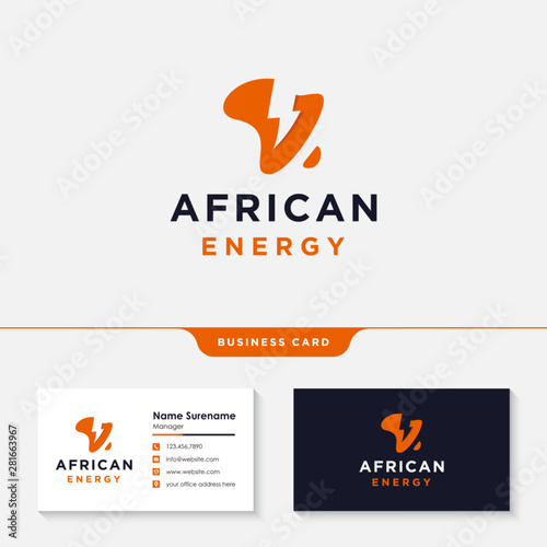 africa power energy logo design template vector