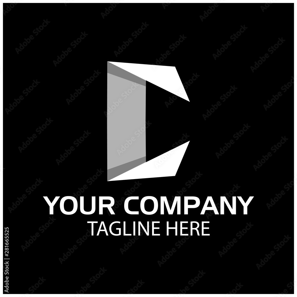 C logo template, paper letter. C letter, flat design. vector C logo template, paper letter. C letter, flat design. vector