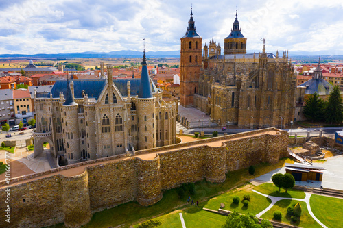 Fotografie View from drone of Astorga