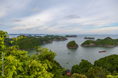 Cat Ba Island, Vietnam. Beautiful view of Holong Bay