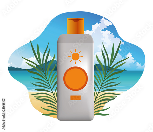 Sun bronzer bottle cosmetic product