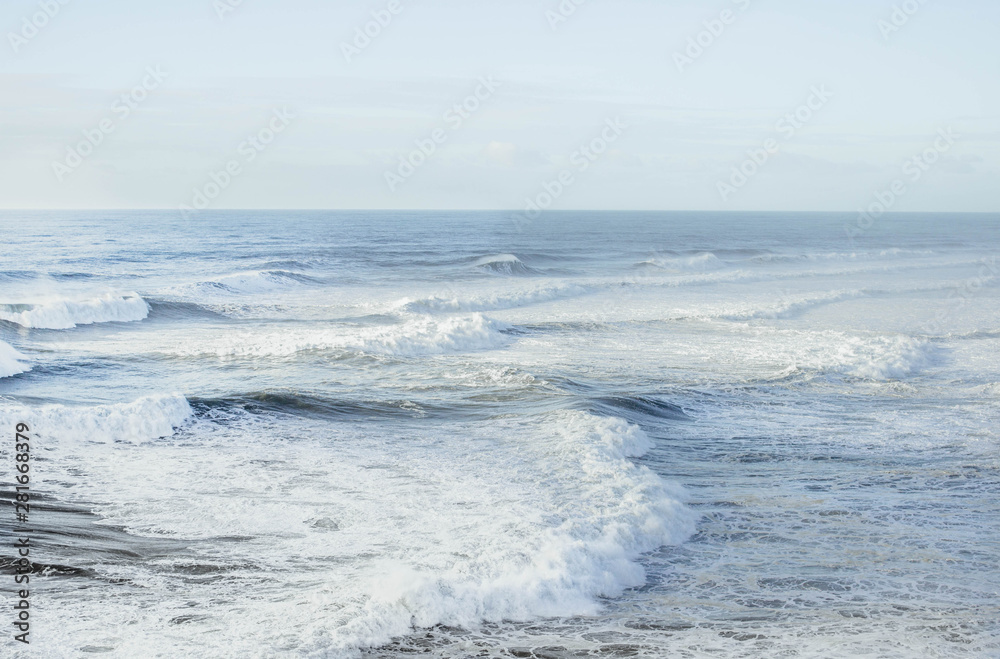 Beautiful beach in Nazare, Portugal