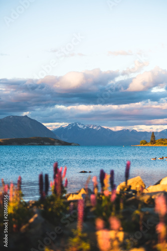 Mountain View with lake takepo new zealand