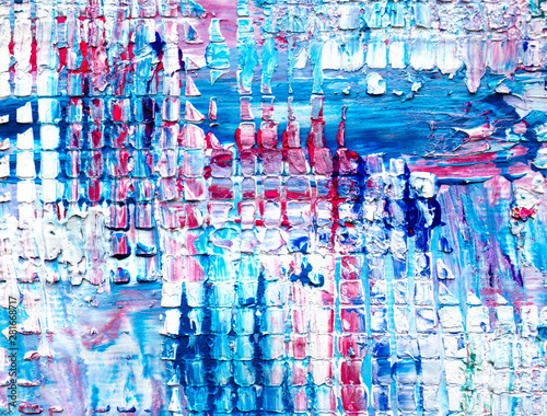 Smears of paint on canvas