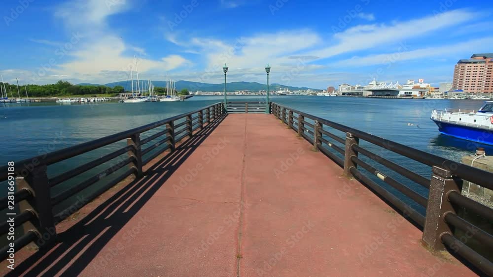 Old Pier in Hakodate Port, Hakodate, Hokkaido, Japan Old Pier in Hakodate Port, Hakodate, Hokkaido, Japan