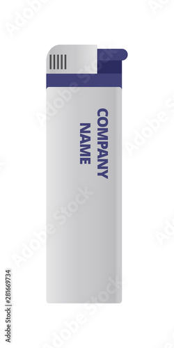 Branded lighter realistic vector illustration
