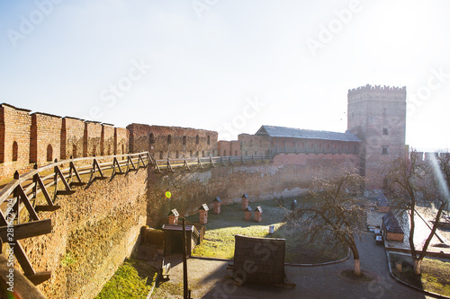 neighborhood of the old castle of Lubart in sunny Lutsk photo