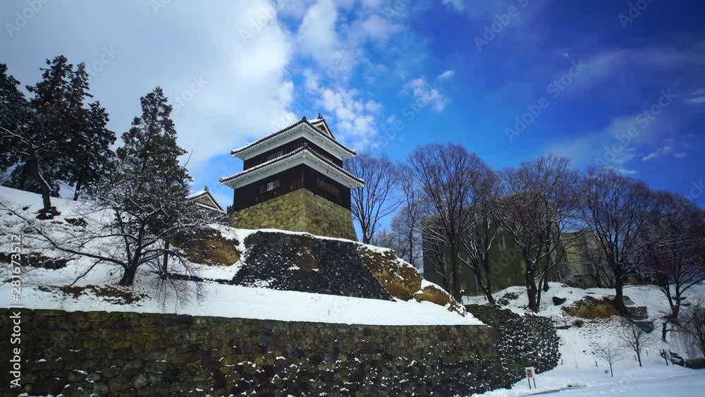 Ueda Castle in winter, Ueda, Nagano Prefecture Ueda Castle in winter, Ueda, Nagano Prefecture