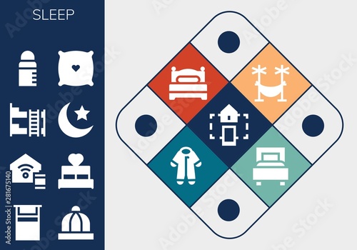 sleep icon set