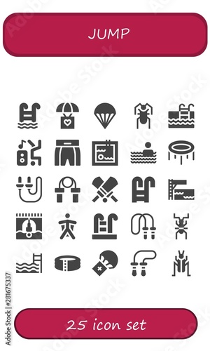jump icon set