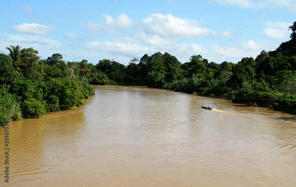 Fototapeta premium river of murky water