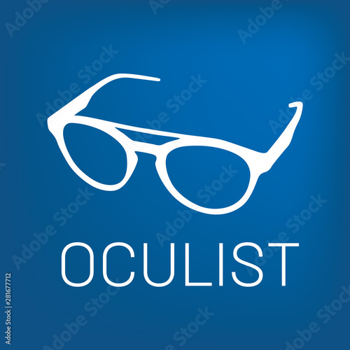 vector logo optometrist, optics and vision check photo