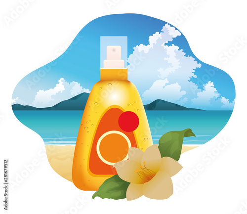 Sun bronzer bottle cosmetic product