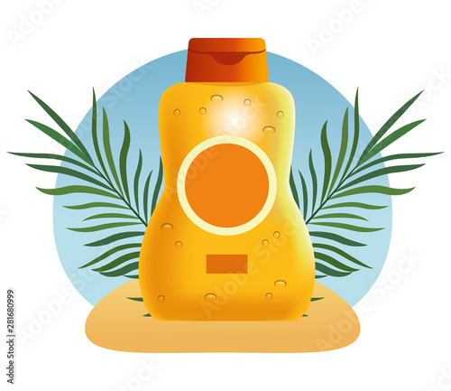 Sun bronzer bottle cosmetic product