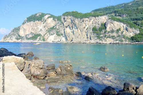 Paleokastritsa bay beautiful landscape