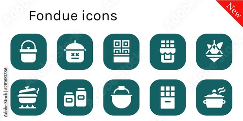 fondue icon set