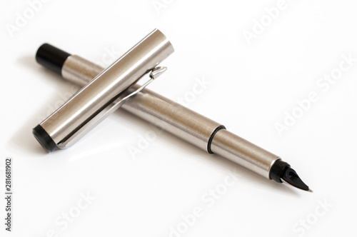 THE PARKER PEN CLOSEUP ON WHITE BACKGROUND