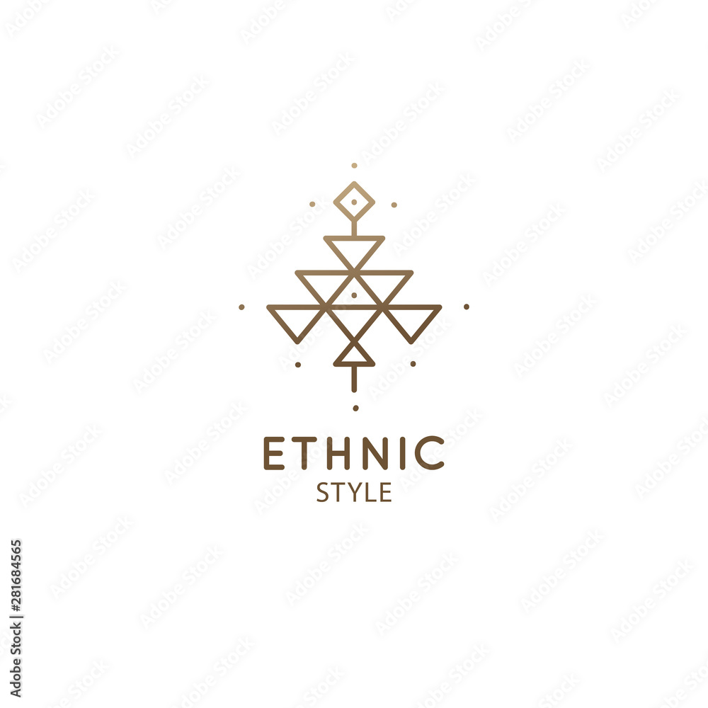 Fototapeta premium Abstract sacred logo element