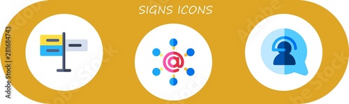 signs icon set