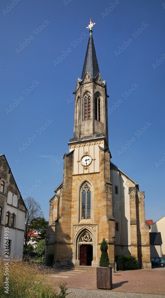 Fototapeta premium Catholic parish church of St. Kunigunde in Pirna. State of Saxony. Germany