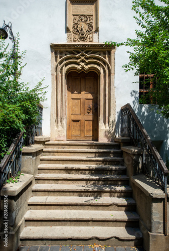 Old door in the city of Sibiu  Romania