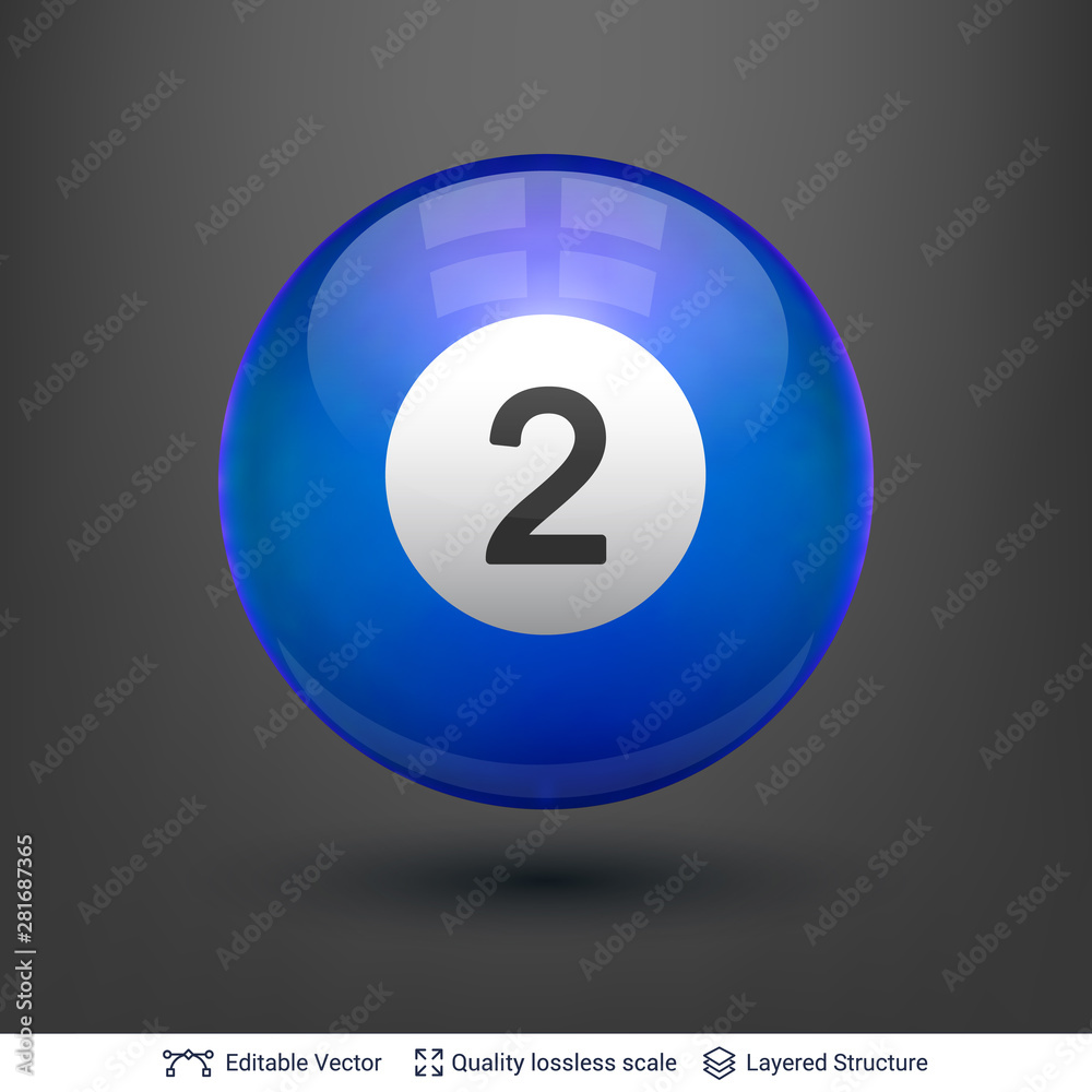 Billiard snooker pool ball with number. Billiard snooker pool ball with number.