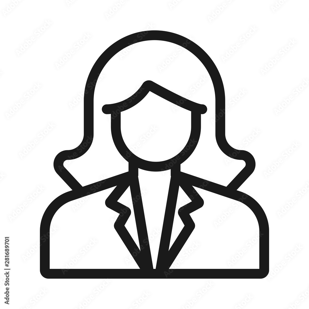 woman doctor - minimal line web icon. simple vector illustration. concept for infographic, website or app. woman doctor - minimal line web icon. simple vector illustration. concept for infographic, website or app.
