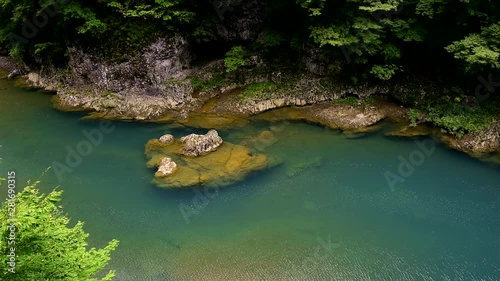 Scenic landscape captured from high angle photo