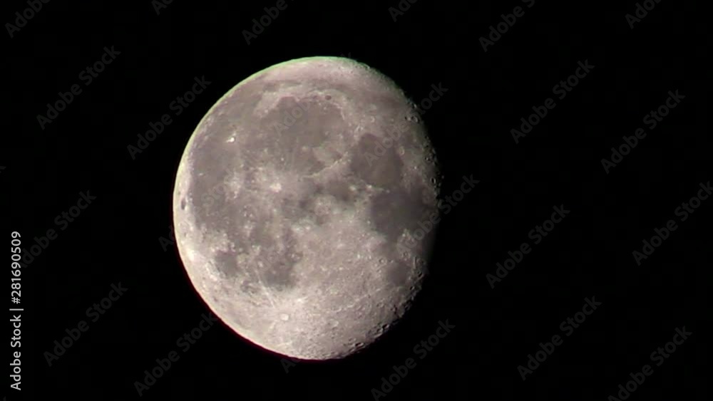 Lockdown shot of Waning Gibbous Moon Lockdown shot of Waning Gibbous Moon