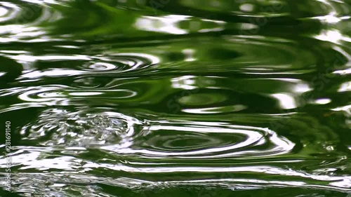 Close up of river flowing in Fukidashi Park, Japan photo